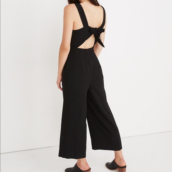 apron bow back jumpsuit madewell